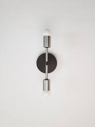 Free shipping add to cart. Modern Black Brushed Nickel Light Linear Wall Sconce Etsy