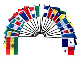 Flags measure 4x6 and are attached to a 10 plastic staff with a spear topper. Central And South America World Flag Set 20 Polyester 4 X6 Flags One Flag For Each Country In Latin America 4x6 Miniature Desk Table Flags Small Mini Stick Flags Buy Online In China
