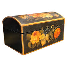 Check spelling or type a new query. 19th Century French Black Hand Painted Wooden Box Decorated With Flowers For Sale At 1stdibs