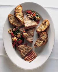 In A Dish Inspired By Salade Nicoise Grilled Yellowfin Tuna Steaks Are Accompanied By A Chopped Salad Of Green B Grilled Tuna Fresh Tuna Recipes Chopped Salad