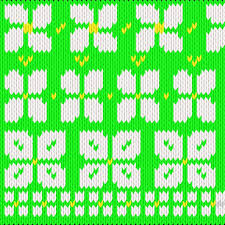 Knitting Motif And Knitting Chart Daisy Motif For Intarsia