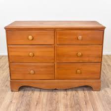 This Simple Dresser Is Featured In A Solid Wood With A Rustic Orange Maple Finish This Short Dresser Is In Grea Simple Dresser Vintage Furniture Vintage House