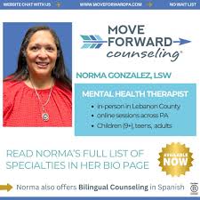 No Wait List: Norma has over 16 years of counseling experience, is  bilingual in Spanish, and is a certified family-based therapist. She  counsels for a variety of mental health challenges, including ADHD,
