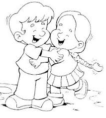 Corazón de san valentin con niños para imprimir y colorear. Rayito De Colores Amigos Para Colorear Dia Del Idioma Dia Del Abuelo Dia Del Nino