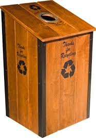 Wood Squarecycle Sup Sup Recycling Bins Wood Trash Can Outdoor Recycling Bins