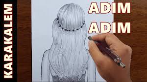 #çizim #karakalem #havalı çizimler #anime #çizimler. Karakalem Adim Adim Kiz Cizimi Kiz Nasil Cizilir Cok Kolay Youtube
