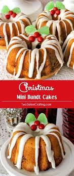 You'll love the sweetness from the dates and the buttery toffee glaze. Christmas Mini Bundt Cakes Recipe Mini Bundt Cakes Delicious Christmas Desserts Easy Christmas Cake Recipe