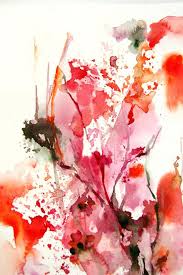 It Will Be Red Abstract Intuitive Original Watercolour Painting Red Nature Inspired Wall Art On Etsy 94 Abstract Abstract Watercolor Watercolor Art Prints
