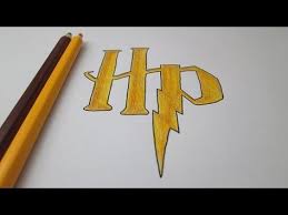 How To Draw The Logo Of Harry Potter Youtube Harry Potter Sketch Harry Potter Drawings Harry Potter Art Drawings