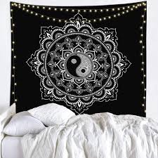 Convert 51 x 59 inches to centimeters. Bedroom And Dorm 51x59 Inches Blue And White Mandala Tapestry Wall Hanging Vsco For Girls Room Living Room Home Decor Home Kitchen Rebeltech Com