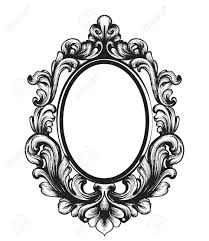 Isolated black victorian classical mirror frame sticker easy installation 365 days to return browse other patterns from this collection! Baroque Mirror Frame Vector French Luxury Rich Intricate Ornaments Royalty Free Cliparts Vectors And Stock Illustration Image 124746221
