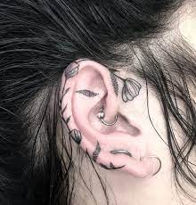 31 Delicate Tiny Ear Tattoos For Woman That Make You Unique Ear Tattoos For Women Ear Tattoo Ideas Ear Tattoo