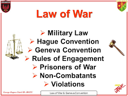 The singular term geneva convention refers to the agreements of 1949, negotiated in the aftermath of world war ii. Law Of War Military Law Hague Convention Geneva Convention Ppt Video Online Download