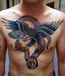 60 Traditional Chest Tattoo Designs For Men Old School Ideas Chest Tattoo Men Traditional Chest Tattoo Traditional Eagle Tattoo