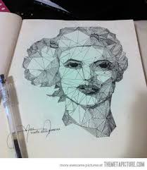 Drawing Using Only Straight Lines School Art Projects High School Art Projects High School Art Lessons