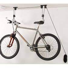 20kg bike bicycle lift cycle storage pulley hoist garage space saving stand rack. Bicycle Lift Hoist Ceiling Mount Bike Storage Hanger Roof Rack Hook You Can Get More Details By Clic Bike Storage Garage Bike Storage Solutions Garage Bike