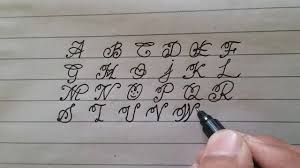 Spencerian cursive was the preferred writing style of clerks in the u.s. How To Write Most Beautiful And Stylish English Alphabet By M Atif Writer Youtube