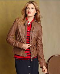 Tommy Hilfiger Jacket Arley Leather Bomber Womens Macy S Tommy Hilfiger Jackets Leather Bomber Coats For Women