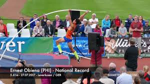 Ernest john obiena (born november 17, 1995) 2 3 is a filipino pole vaulter. Ernest Obiena 5 61m Pole Vault New National Record For The Philippines Youtube