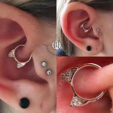cute cat ear cuff for you next daith piercing ideias para piercings brinco piercing piercings