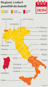 La sardegna a rischio zona gialla. Zona Gialla Lombardia Lazio Veneto E Altre 10 Regioni Da Lunedi Zona Arancione Campania Rossa Sardegna Viva Italia
