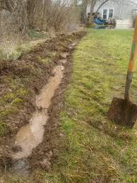 Got A Chronically Wet Yard Dig A Drainage Trench Landscape Drainage Backyard Drainage Yard Drainage