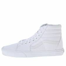 Details About Mens Vans Sk8 Hi Top Fashion Sneaker Core Classic True White Canvas All Szs New