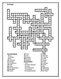 Crossword Puzzle Gives English For The Clues Upper Level Weather Expressions Lightening Hurricane Corresponds To Vocabu Crossword Crossword Puzzle Weather