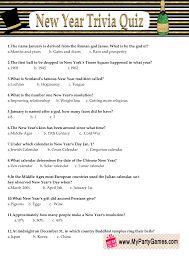 Review this new year's trivia quiz to test your knowledge of the history and facts surrounding the new year and new year's eve. Free Printable New Year Trivia Quiz