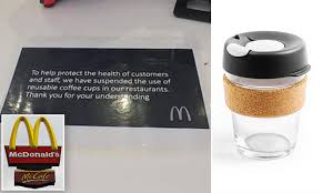 Ending 10 jul at 9:56 edt. Mcdonald S Bans The Use Of Reusable Coffee Cups As Coronavirus Spreads In Australia Daily Mail Online