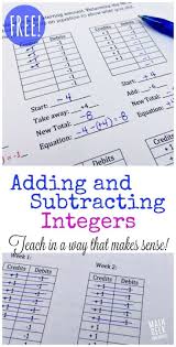 This Lesson Is A Great Way To Introduce Adding And Subtracting Integers It Gives Students A Helpful Visual To Reall Math Integers Integers Lesson Math Lessons