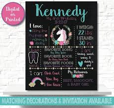 Decoration Birthday Poster Board Ideas Unicorn First Birthday Poster Unicorn Birthday Poster Unicorn Birthday B 1st Birthday Party For Girls First Birthday Posters Boys 1st Birthday Party Ideas