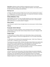 To quell their contempt, sime and darby forged friendships with several members of the chinese business community. Sime Darby Malaysia Economy General