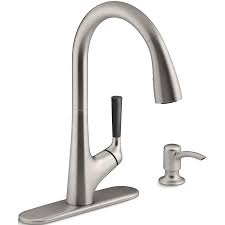 Popular kohler kitchen faucet parts valve stem adapter. Kohler Malleco Vibrant Stainless Steel One Handle Pull Down Kitchen Faucet With Soap Dispenser Lowe S Canada
