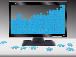 Create, play, share jigsaw puzzles and compete with other users. Computer Or Hdtv Monitor Jigsaw Puzzle Stock Vector Illustration Of Computer Puzzle 4197237