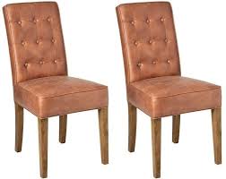 Four cream leather faux leather dining chairs. Hill Interiors Tan Faux Leather Dining Chair Pair Cfs Furniture Uk