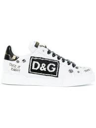 Black And Silver Dolce Gabbana Sneakers Dolce Gabbana Portofino Sneakers With Appliques Novos Tenis Sapatos Tenis