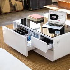 The cushions can used as floor cushions or stored inside the basket. Smart Coffee Table With Storage Cool Coffee Tables Coffee Table Design Multipurpose Furniture