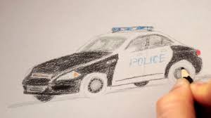 Bilder für schule und unterricht: Polizeiauto Zeichnen How To Draw A Police Car Risovat Policejskuyu Mashinu Youtube