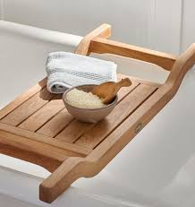 Teak Bath Caddy Rejuvenation In 2020 Teak Bath Bath Caddy Wooden Bath