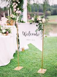 83 Adorable Wedding Signs Make Happy Memories Wedding Arrangements Table Arrangements Wedding Wedding Backdrop