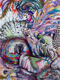 One Of My Crazy Art Projects This Chaos Actually Quiets The Mind Don T Ask Me How By Maggie Lowe Art Weird Art Art Projects