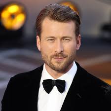 Glen Powell: Swept Back Short Hairstyle
