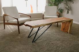 Woodland creek furniture® is your go to source for wood slab, artisan rustic furnishings. Strait Built Designs Cedar Slab Coffee Table With Hairpin Legs