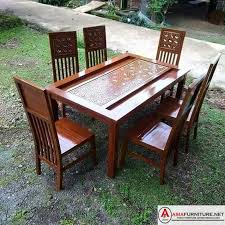 Meja makan minimalis jati menjadi pilihan terbaik selain model meja makan minimalis. Kursi Makan Jati 6 Kursi Model Minimalis Asia Furniture Jepara