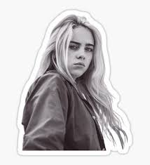 Black And White Billie Eilish Logo Black And White Billie Eilish Sticker Billie Eilish Billie Girl Stickers