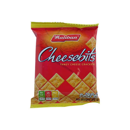 cheesebits cheese crackers 25g
