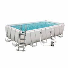 Polygroup Pro Series 12 Ft X 24 Ft Rectangular 52 In Deep Metal Frame Swimming Above Ground Poo Rectangle Above Ground Pool Above Ground Pool Swimming Pools
