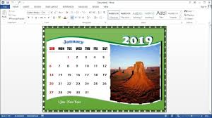 Belajar Microsoft Word 2013 Cara Membuat Kalender Meja Di Ms Word Youtube