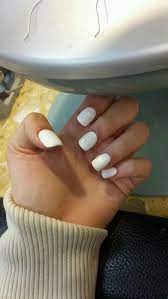 When you put on white acrylic nails, you essentially have an entire spread where you can lay out your design. White Acrylic Nails White Acrylic Nails Squoval Nails Square Acrylic Nails